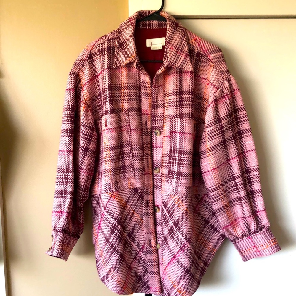 Anthropologie button down shirt jacket